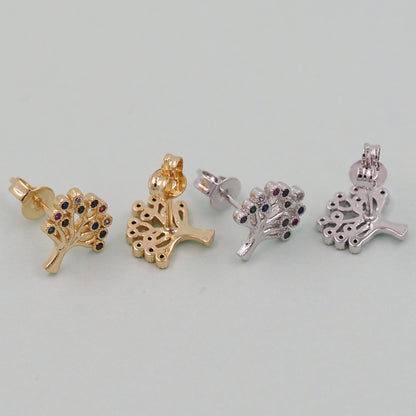 1pair 18K Gold Filled life Treer Earrings,Gold Earrings,Dainty  Earrings