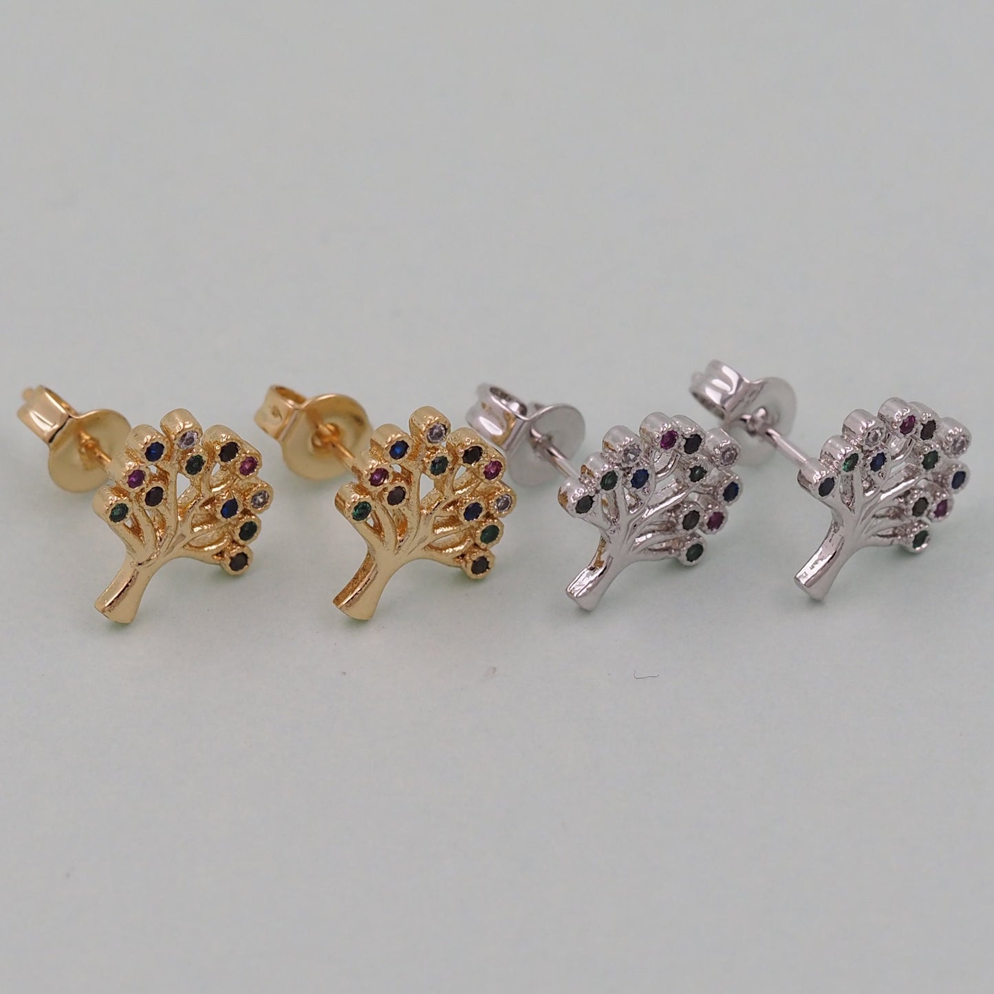 1pair 18K Gold Filled life Treer Earrings,Gold Earrings,Dainty  Earrings