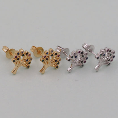 1pair 18K Gold Filled life Treer Earrings,Gold Earrings,Dainty  Earrings