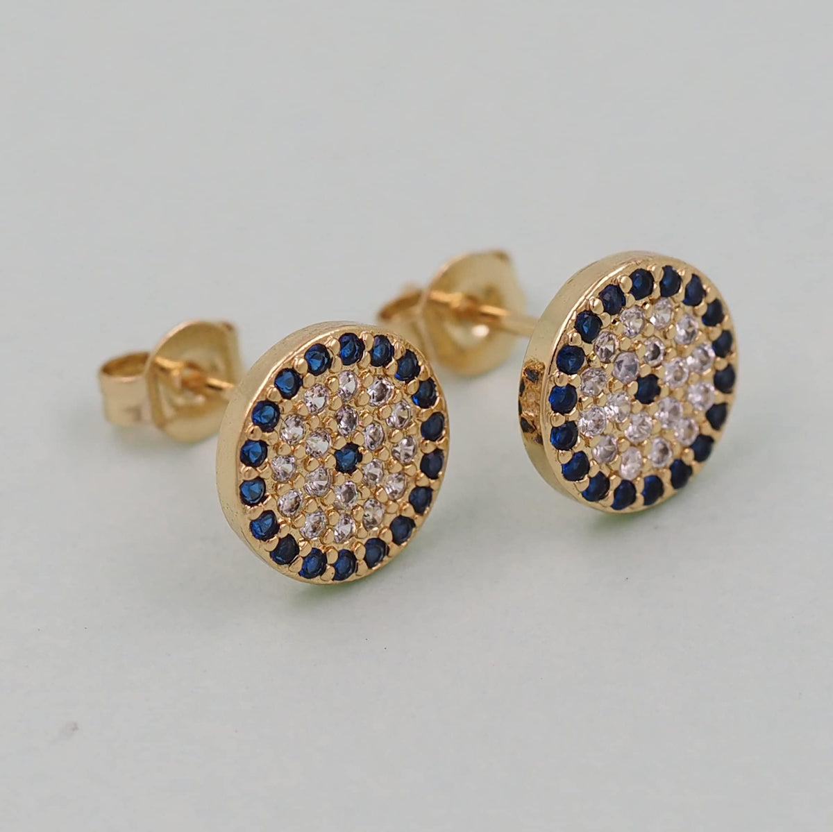 1pair 18K Gold Filled Evil Eye Earrings,Gold Earrings,Dainty Earrings