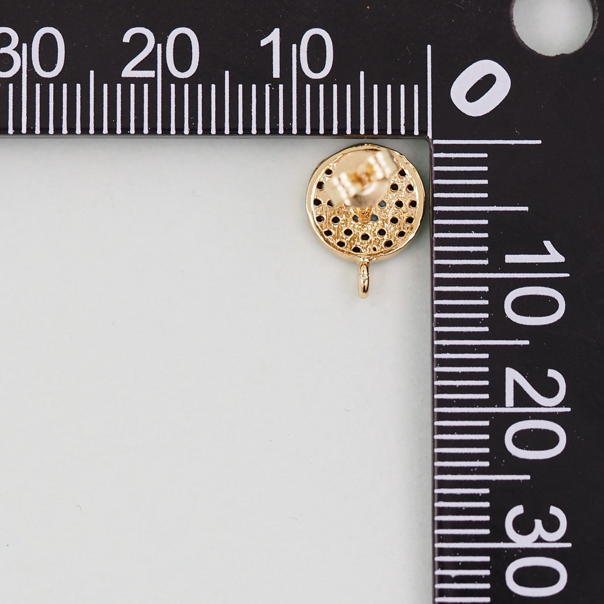 1pair 18K Gold Filled Evil Eye Earrings,Gold Round Earrings,Dainty Earrings