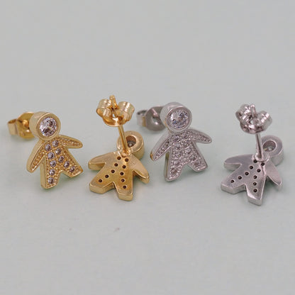 1pair 18K Gold Filled Boy Earrings,Gold Earrings,Dainty Earrings