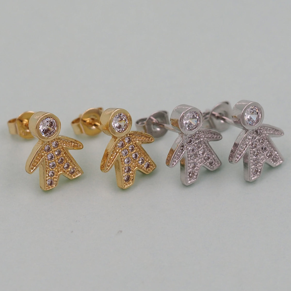 1pair 18K Gold Filled Boy Earrings,Gold Earrings,Dainty Earrings