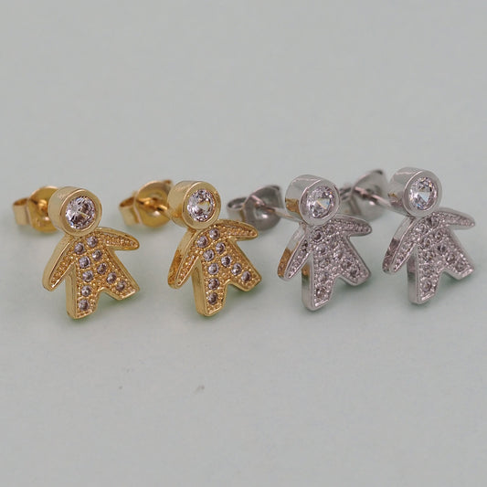 1pair 18K Gold Filled Boy Earrings,Gold Earrings,Dainty Earrings