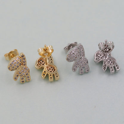 1pair 18K Gold Filled Bear Earrings,Gold Earrings,Dainty Earrings