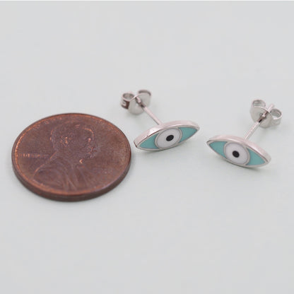 1pair 18K Gold Filled Evil EYE Earrings,Gold Earrings,Dainty Earrings
