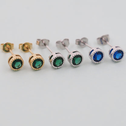18K Gold Filled Crystal Round Hoop Earrings for Jewelry Making