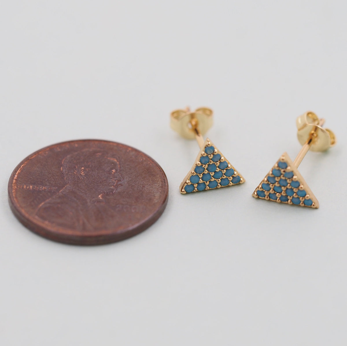 1pair 18K Gold Filled Triangle Earrings,Gold Earrings,Dainty Earrings