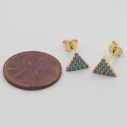 1pair 18K Gold Filled Triangle Earrings,Gold Earrings,Dainty Earrings