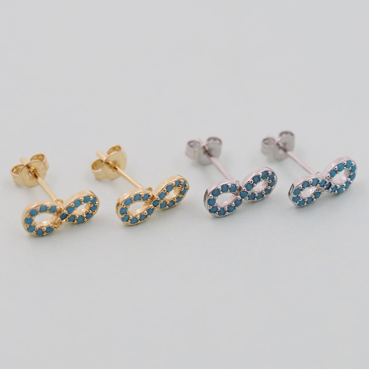 18K Gold Filled Turquoise Hoop Earrings for Jewelry Making