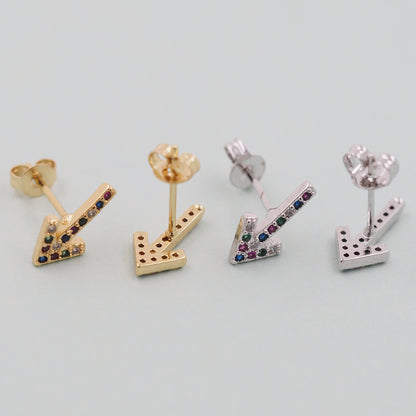 1pair 18K Gold Filled Arrow Earrings,Gold Earrings,Dainty Earrings