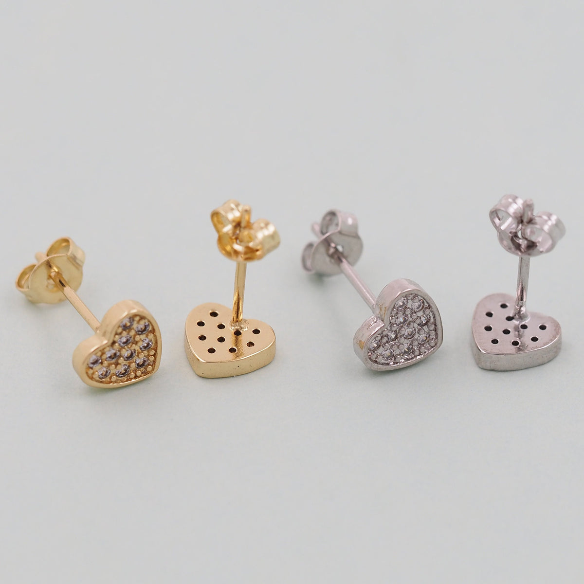 18K Gold Filled Heart Charm Pendant for Jewelry Making