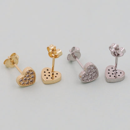 18K Gold Filled Heart Charm Pendant for Jewelry Making