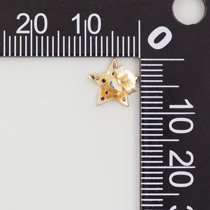 1pair 18K Gold Filled Star Earrings,Gold Earrings,Dainty Earrings