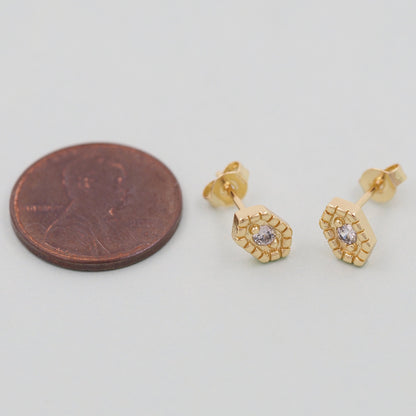 1pair 18K Gold Filled geometry Earrings,Gold Earrings,Dainty Earrings