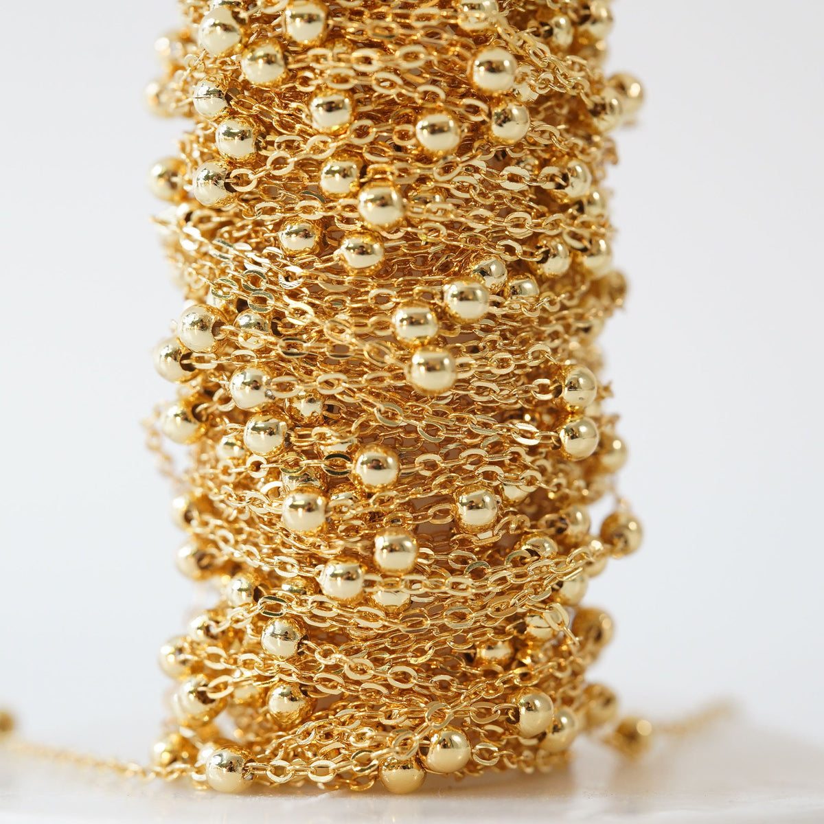 18K Gold Filled Oval Oval Chain 1 mm, 3.28 ft for Jewelry Making