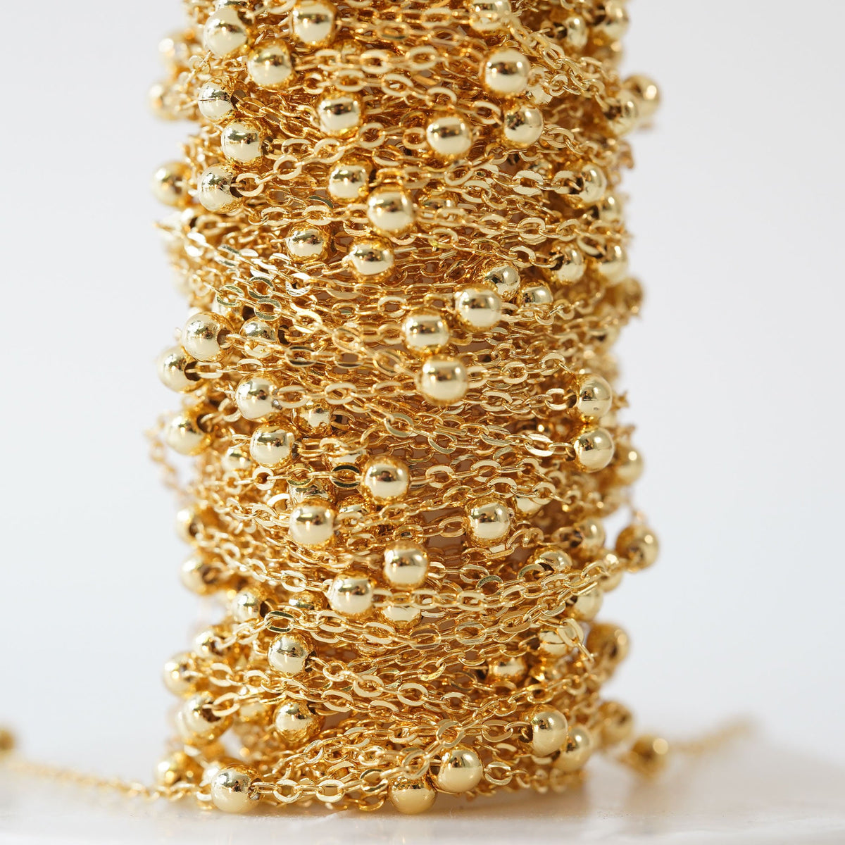 18K Gold Filled Oval Oval Chain 1 mm, 3.28 ft for Jewelry Making