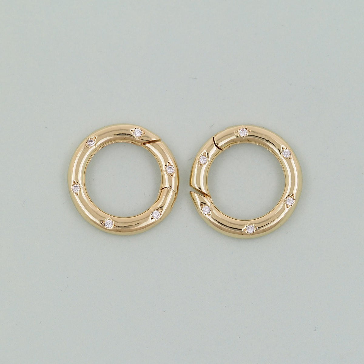 18K Gold Filled Round Clasp for Jewelry Making