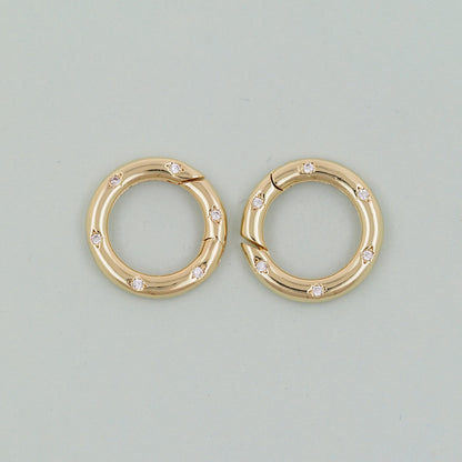18K Gold Filled Round Clasp for Jewelry Making