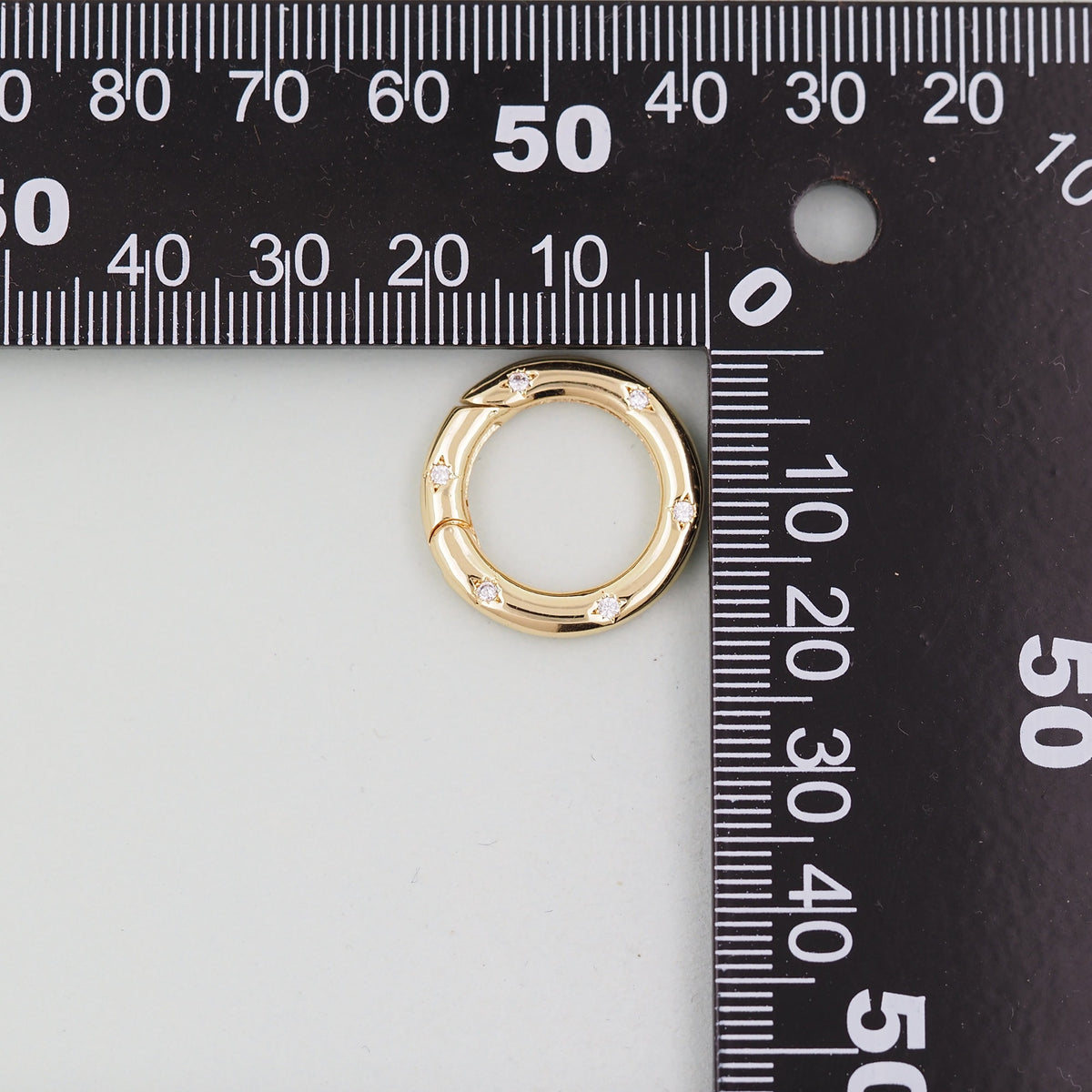18K Gold Filled Round Clasp for Jewelry Making