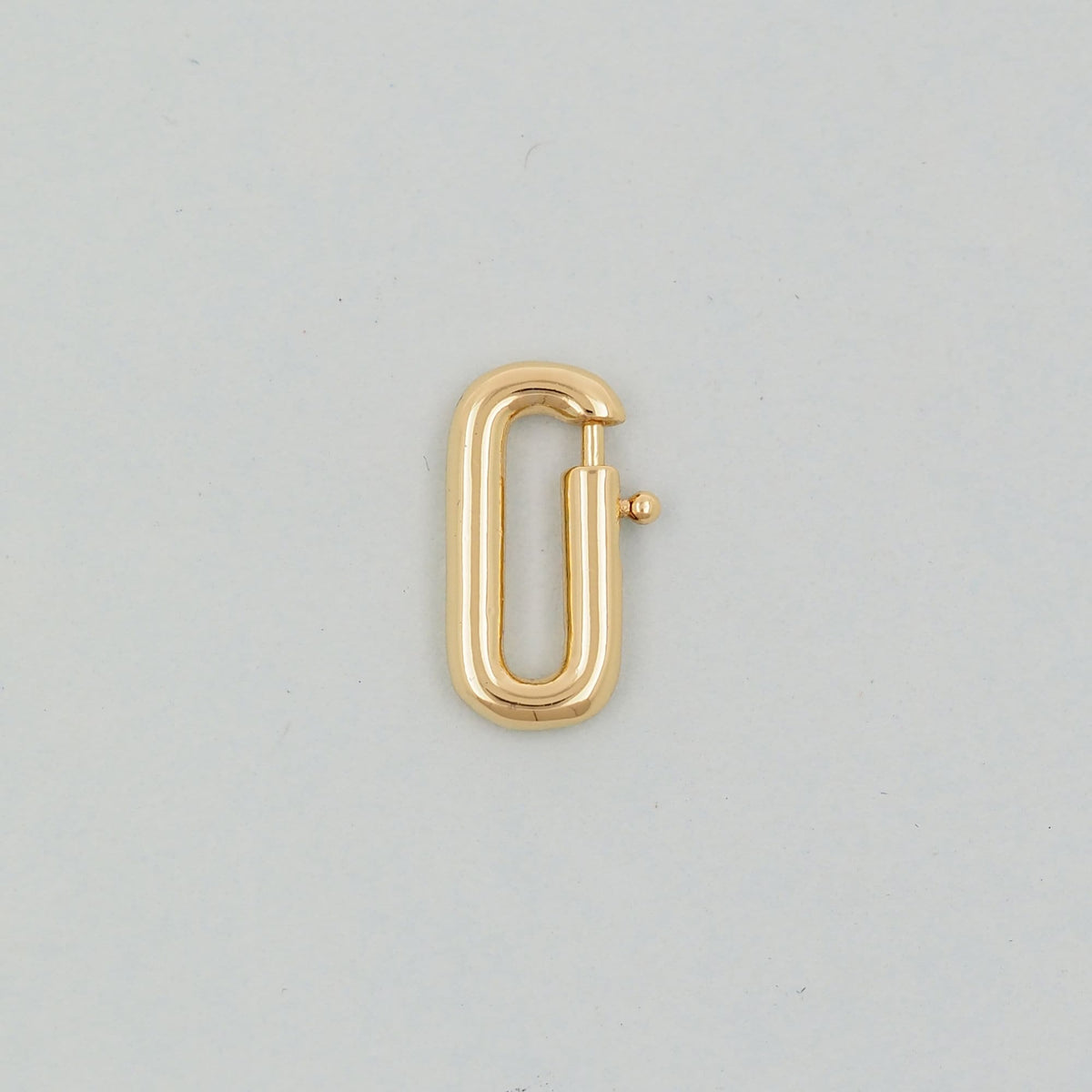 18K Gold Filled Oval Carabiner Clasp,Carabiner Lock Connector,Spring Push Gate for DIY Jewelry Finding Necklace Bracelet