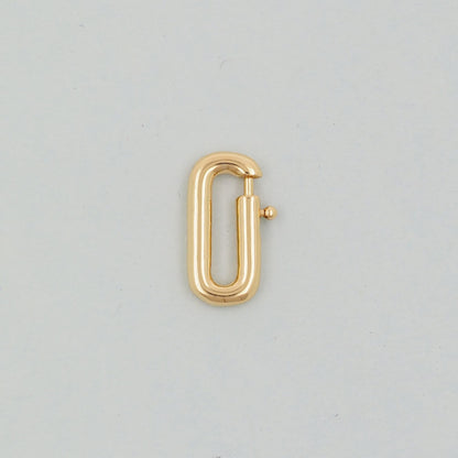 18K Gold Filled Oval Carabiner Clasp,Carabiner Lock Connector,Spring Push Gate for DIY Jewelry Finding Necklace Bracelet