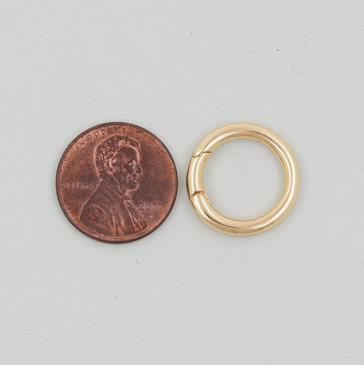 18K Gold Filled Round Clasp 17.5 mm, 14.5 mm for Jewelry Making