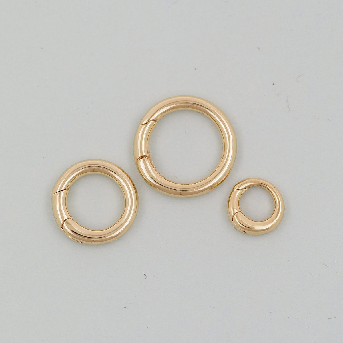 18K Gold Filled Round Clasp 17.5 mm, 14.5 mm for Jewelry Making
