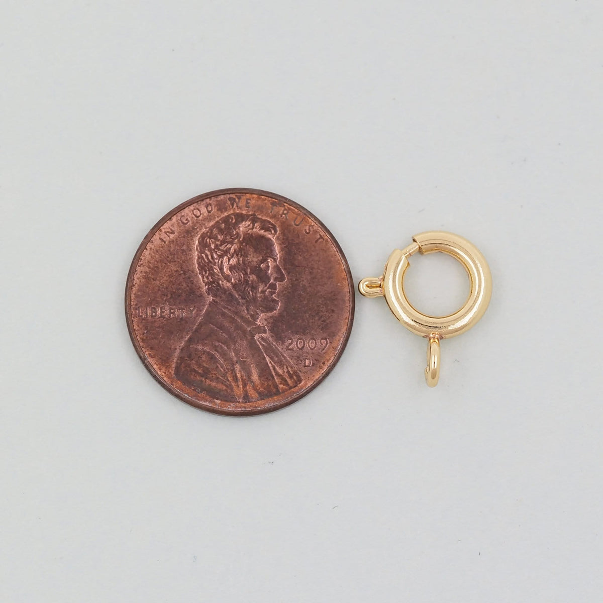 18K Gold Filled Round Clasp 12 mm, 10 mm for Jewelry Making