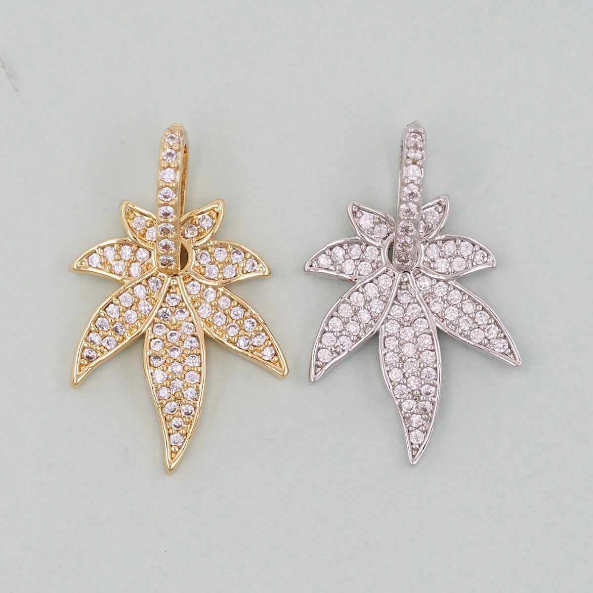 Gold Maple Leaf Charms,18K Gold Filled Maple Leaf Pendant,Maple Leaf Charm Bracelet Necklace for DIY Jewelry Making Supply