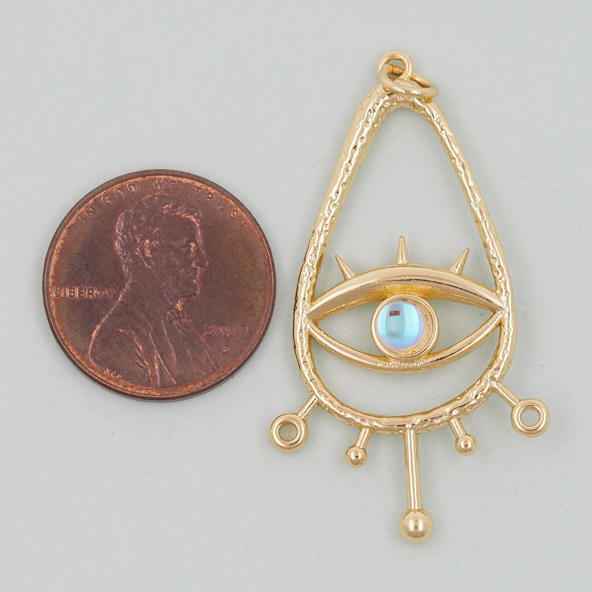 Gold Evil Eye Charms,18K Gold Filled Evil Eye Pendant,Evil Eye Charm Bracelet Necklace for DIY Jewelry Making Supply