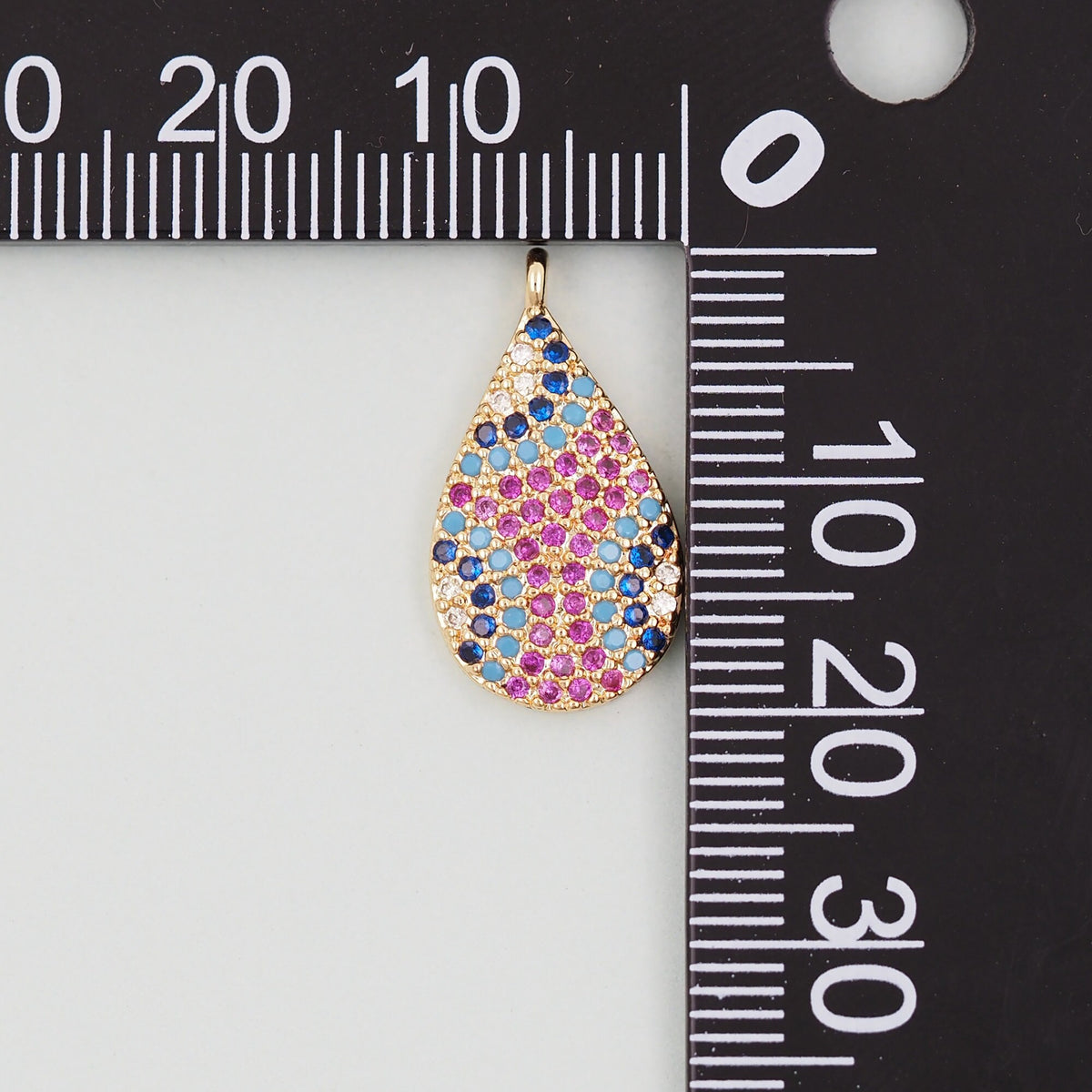 Gold Teardrop Charms,18K Gold Filled Teardrop Pendant,Teardrop Charm Bracelet Necklace for DIY Jewelry Making Supply