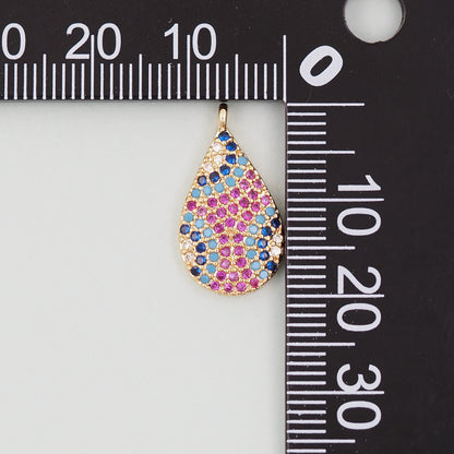 Gold Teardrop Charms,18K Gold Filled Teardrop Pendant,Teardrop Charm Bracelet Necklace for DIY Jewelry Making Supply