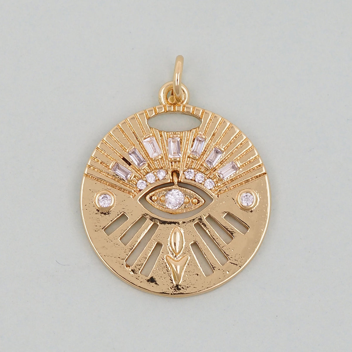 Gold Evil Eye Charms,18K Gold Filled Evil Eye Pendant,Evil Eye Charm Bracelet Necklace for DIY Jewelry Making Supply