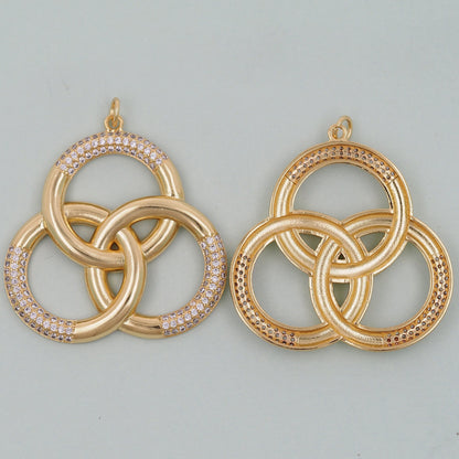 Gold Geometric Charms,18K Gold Filled Geometric Pendant,Geometric Charm Bracelet Necklace for DIY Jewelry Making Supply