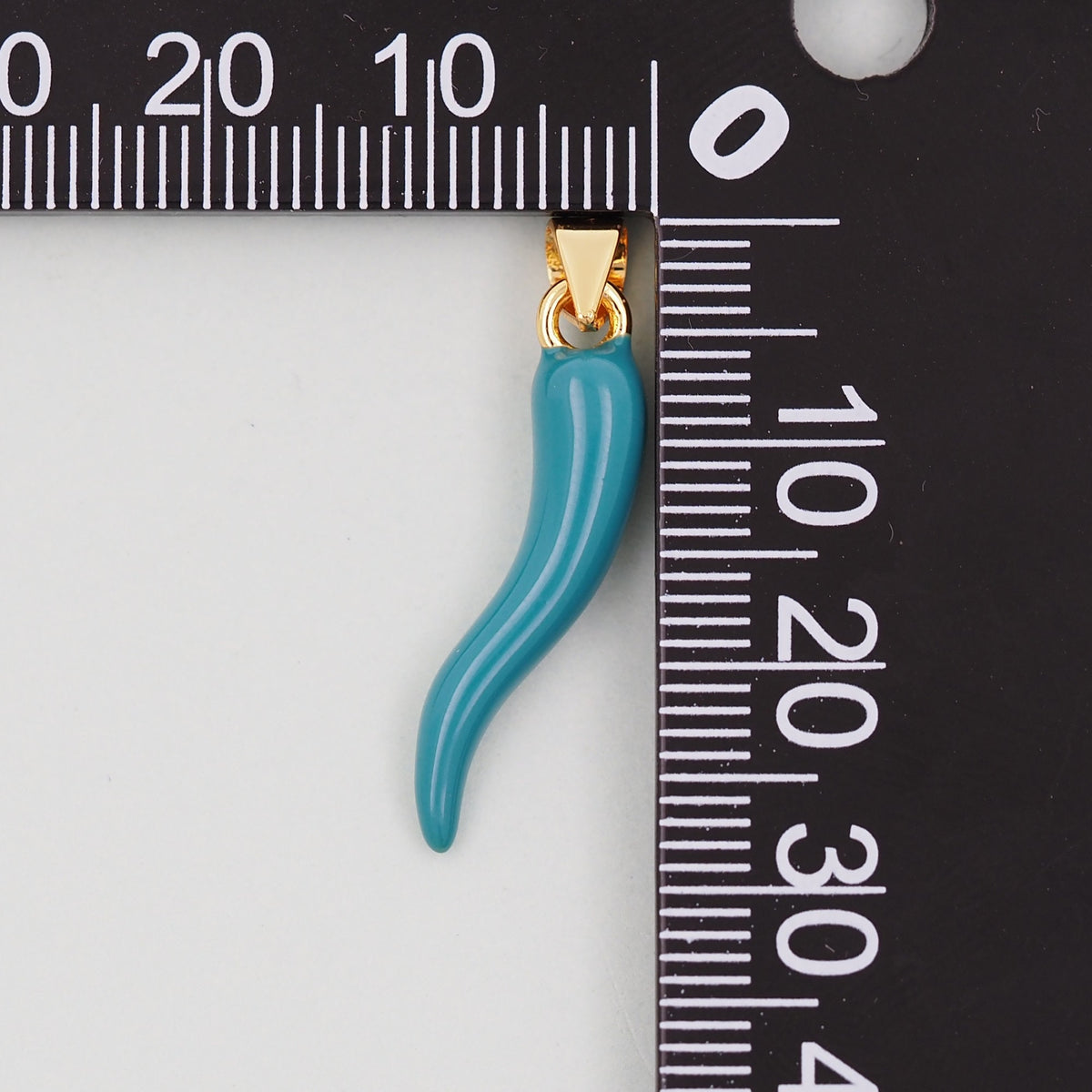 18K Gold Filled Italian Horn Pendant,Italian Horn Charm Bracelet Necklace for DIY Jewelry Making Supply