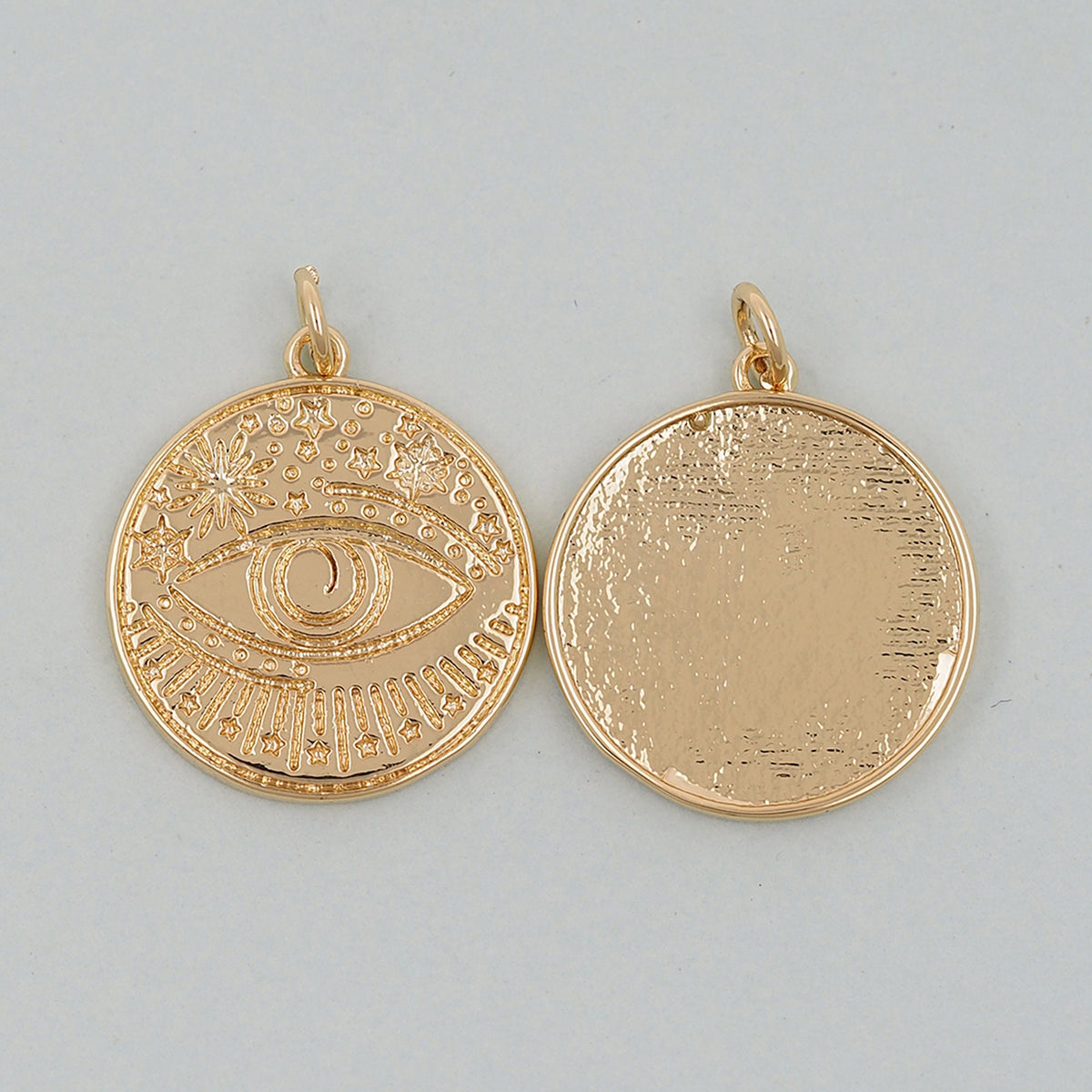 Gold Evil Eye Charms,18K Gold Filled Evil Eye Pendant,Evil Eye Charm Bracelet Necklace for DIY Jewelry Making Supply