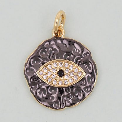 Gold Evil Eye Charms,18K Gold Filled Evil Eye Pendant,Evil Eye Charm Bracelet Necklace for DIY Jewelry Making Supply