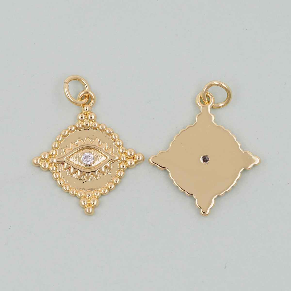 Gold Evil Eye Charms,18K Gold Filled Evil Eye Pendant,Evil Eye Charm Bracelet Necklace for DIY Jewelry Making Supply