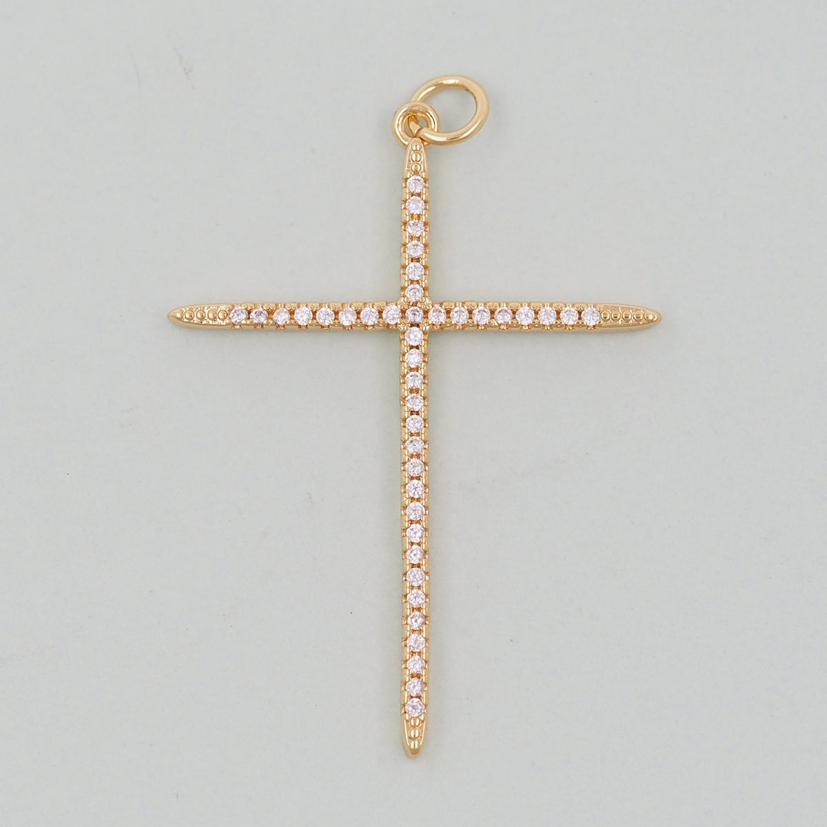 Gold Cross Charms,18K Gold Filled Cross Pendant,Cross Charm Bracelet Necklace for DIY Jewelry Making Supply