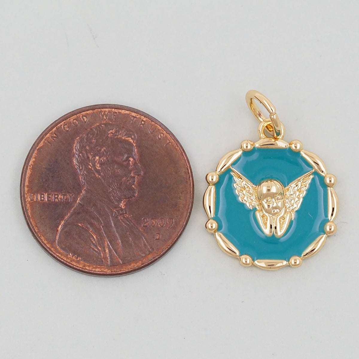 18K Gold Filled Angel Charm Pendant for Jewelry Making