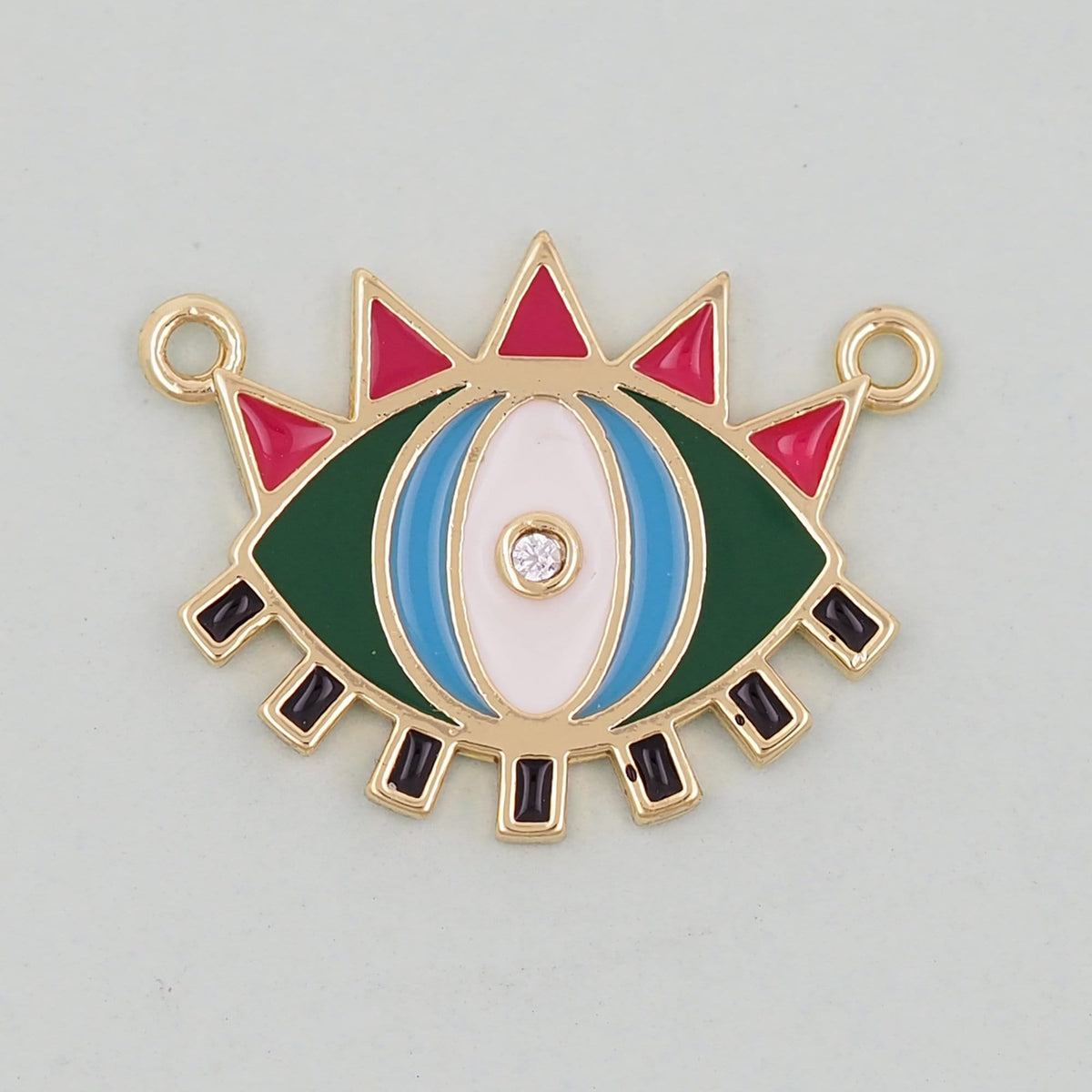 Gold Evil Eye Charms,18K Gold Filled Evil Eye Pendant,Evil Eye Charm Bracelet Necklace for DIY Jewelry Making Supply