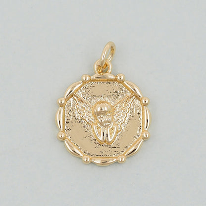 Gold Angel Charms,18K Gold Filled Angel Pendant,Angel Charm Bracelet Necklace for DIY Jewelry Making Supply