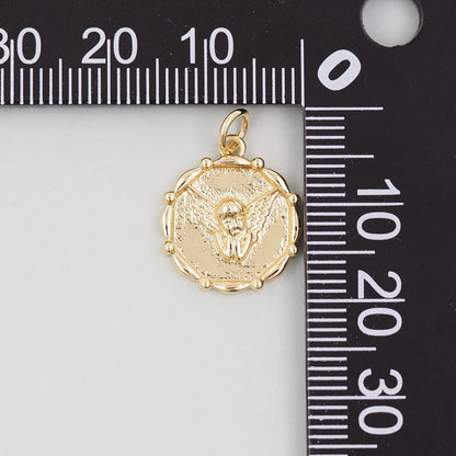 Gold Angel Charms,18K Gold Filled Angel Pendant,Angel Charm Bracelet Necklace for DIY Jewelry Making Supply