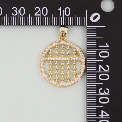 Gold Abacus Charms,18K Gold Filled Abacus Pendant,Abacus Charm Bracelet Necklace for DIY Jewelry Making Supply