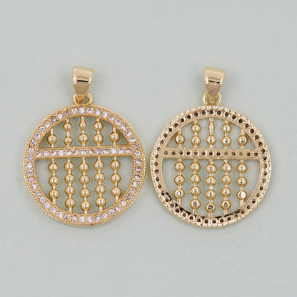 Gold Abacus Charms,18K Gold Filled Abacus Pendant,Abacus Charm Bracelet Necklace for DIY Jewelry Making Supply