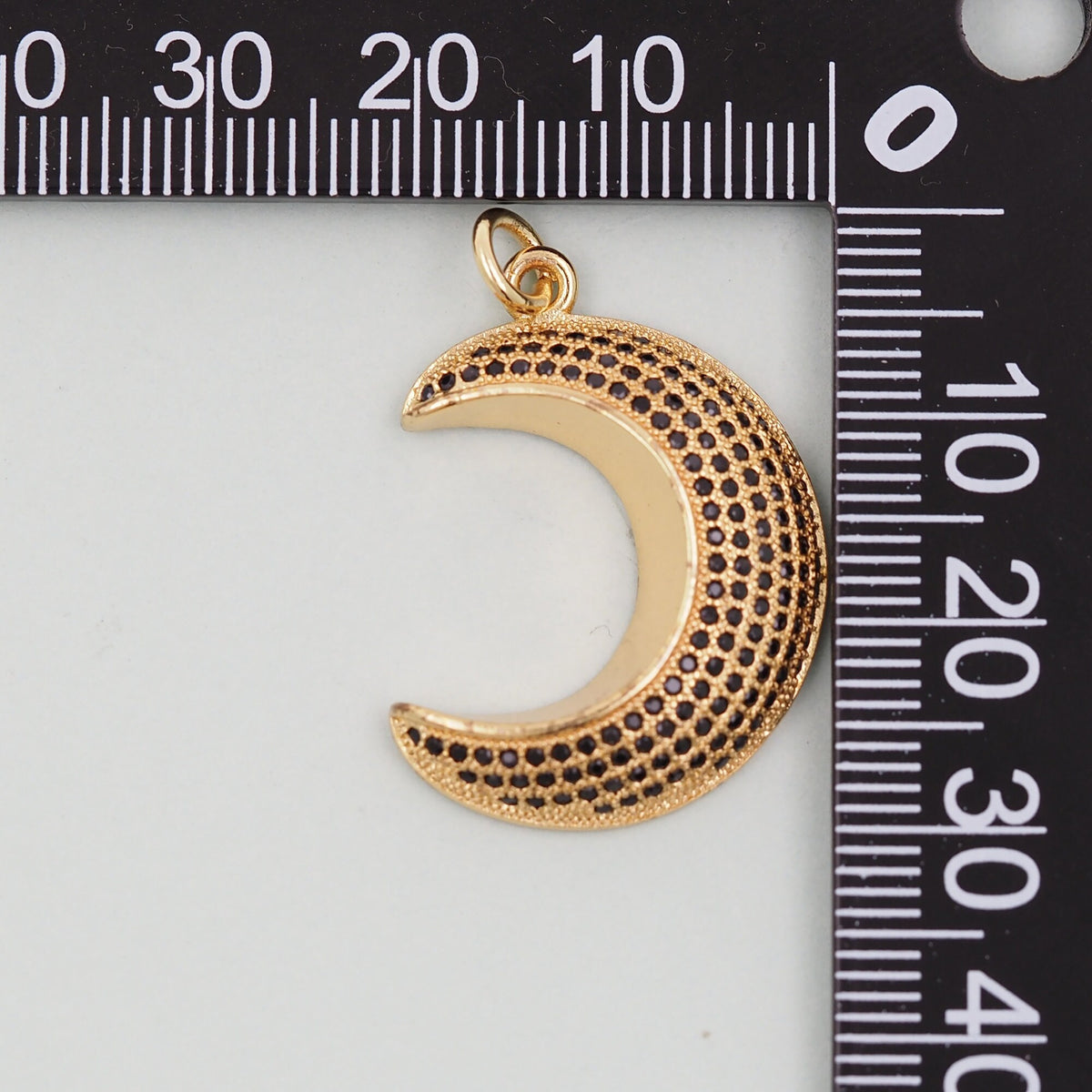 18K Gold Filled Moon Charm Pendant for Jewelry Making