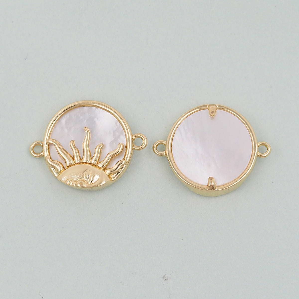 Gold Sun Charms,18K Gold Filled Sun Pendant,Celestial Charm Bracelet Necklace for DIY Jewelry Making Supply