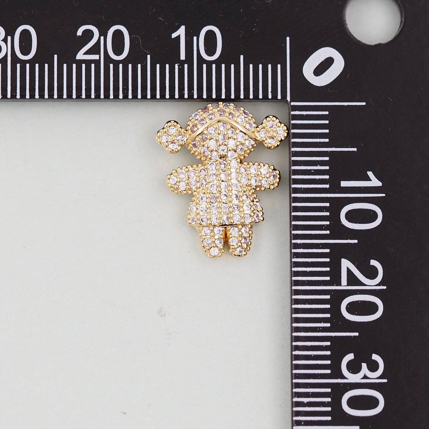 Gold Girl Charms,18K Gold Filled Girl Pendant,Girl Charm Bracelet Necklace for DIY Jewelry Making Supply