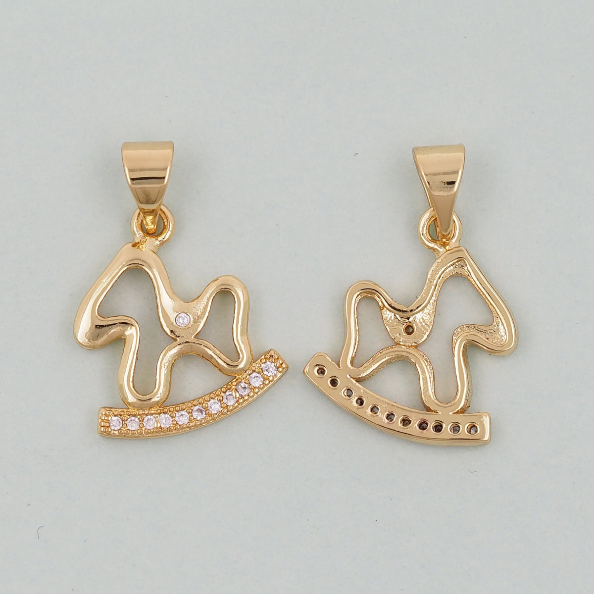 Gold Trojan horse Charms,18K Gold Filled Trojan horse Pendant,Trojan horse Charm Bracelet Necklace for DIY Jewelry Making Sup